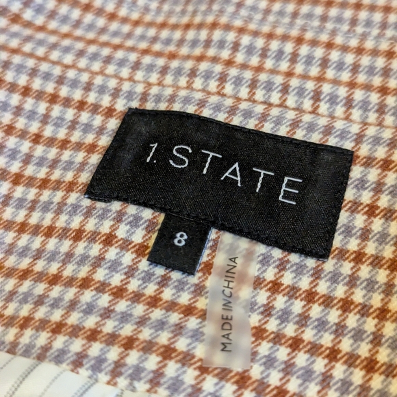 1. STATE Long Double Breasted Blazer in Dusty Blue | Size 8 - Picture 7 of 9